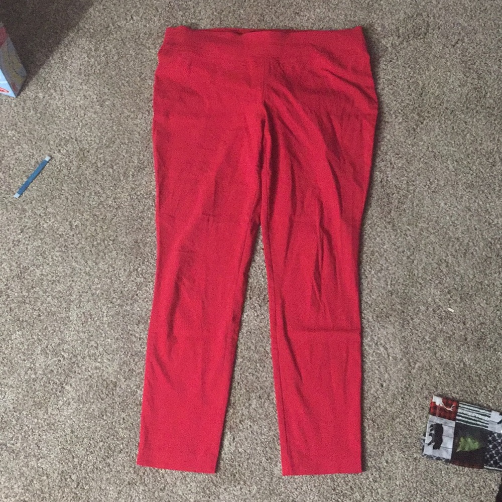 Torrid plus size red stretchy pants